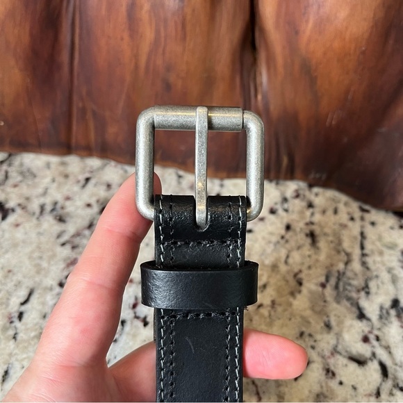 Timberland Leather Belt with Silver Buckle - Picture 3 of 7